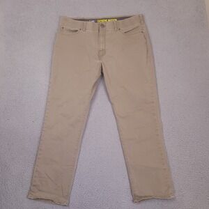Lee Extreme Motion Pants‎ Mens 37x29 Brown Straight Fit Tapered Leg Performance